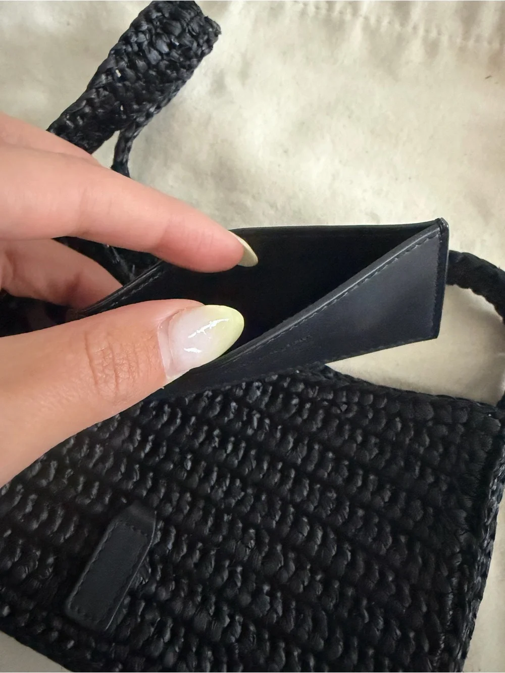 Saint Laurent YSL Le 5 A 7 Mini Raffia Shoulder Bag! - Picture 8 of 8